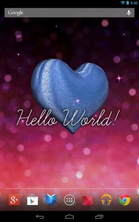 3D Glitter Heart LWP 6 تصوير الشاشة