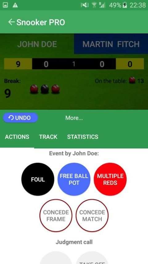 Snooker Score Counter 4 تصوير الشاشة