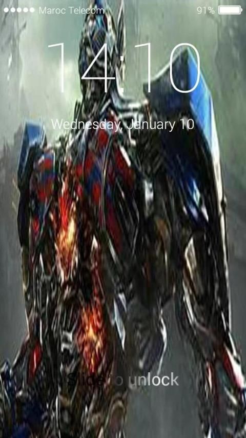 Optimus Prime Lock Screen 4K screenshot 2