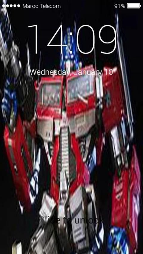 Optimus Prime Lock Screen 4K screenshot 4
