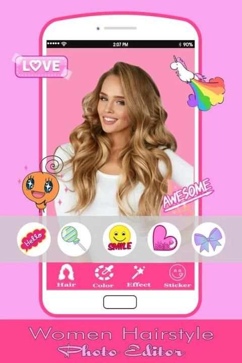 Woman Hair Styles Photo Editor : Women Hair Styles 2 تصوير الشاشة