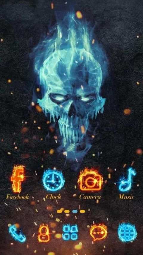 Skulls Go Launcher Theme screenshot 4