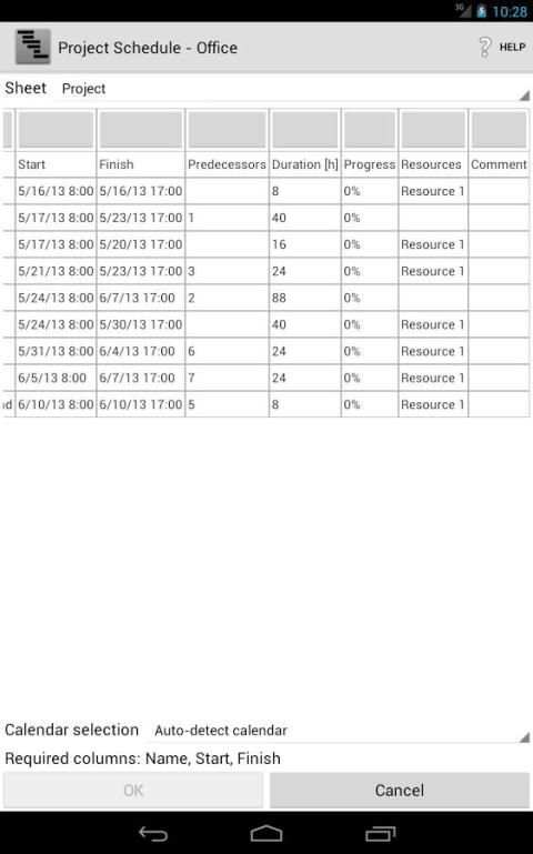 Project Schedule - Office 1 تصوير الشاشة