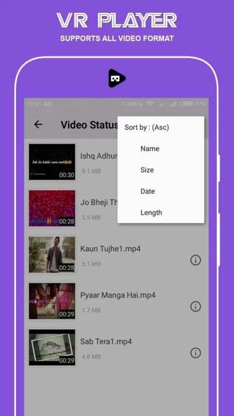 VR Player - HD Video Player скриншот 5