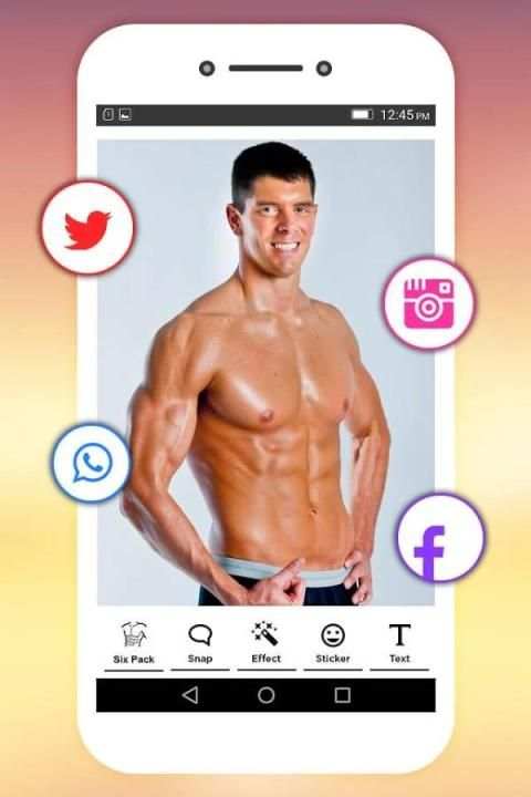Six Pack Photo Editor 2 تصوير الشاشة