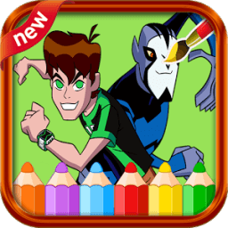 ikon ban 10 coloring alien game