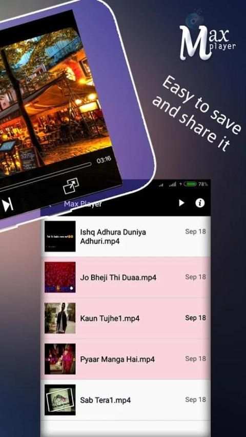 Max Video Player screenshot 1
