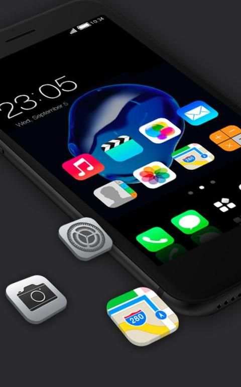 Stylish launcher theme for New iphone 7 screenshot 4
