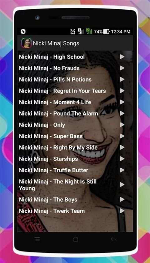 Nicki Minaj Songs 1 تصوير الشاشة