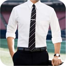 Men Shirt With Tie Photo Suit Maker