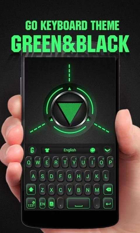 GREEN & BLACK GO KeyboardTheme screenshot 4