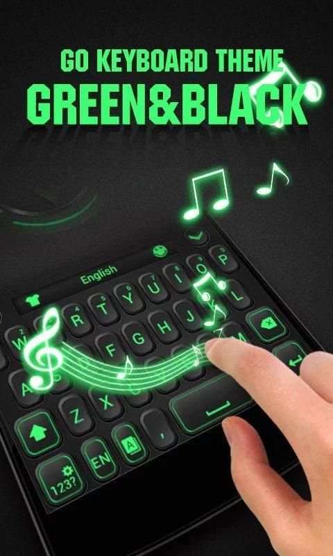 GREEN & BLACK GO KeyboardTheme screenshot 5