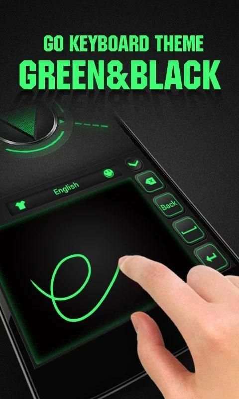 GREEN & BLACK GO KeyboardTheme screenshot 2