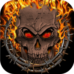 Fire Skull Keyboard Theme आइकन