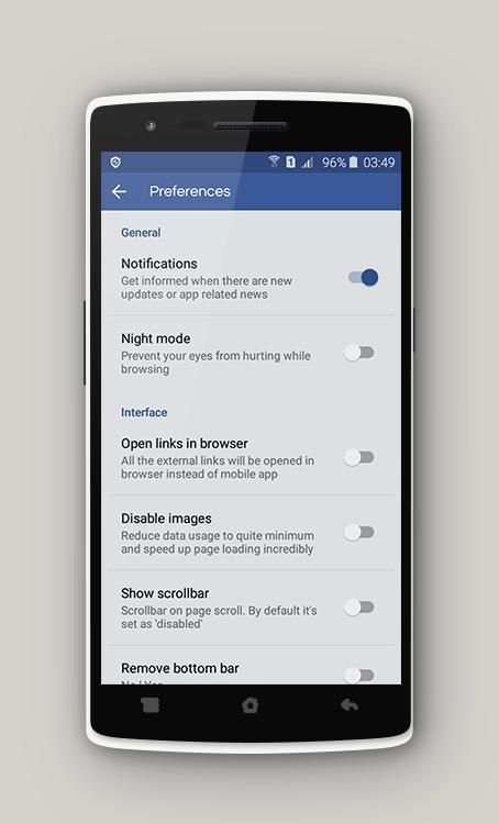 Basic Lite For Facebook स्क्रीनशॉट 1