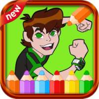 ban 10 coloring ultimate alien