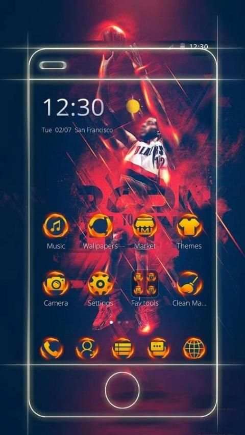 Cool Basketball NBA theme keyboard screenshot 2