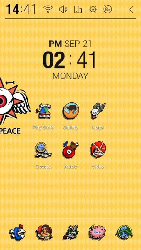 LOVE PEACE Atom Theme screenshot 4
