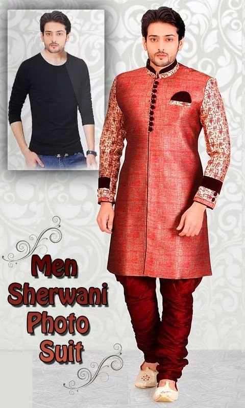 Men Sherwani Photo Editor 2 تصوير الشاشة