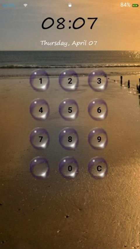 Lock Screen - Water Drop स्क्रीनशॉट 1