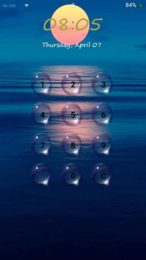 Lock Screen - Water Drop स्क्रीनशॉट 2