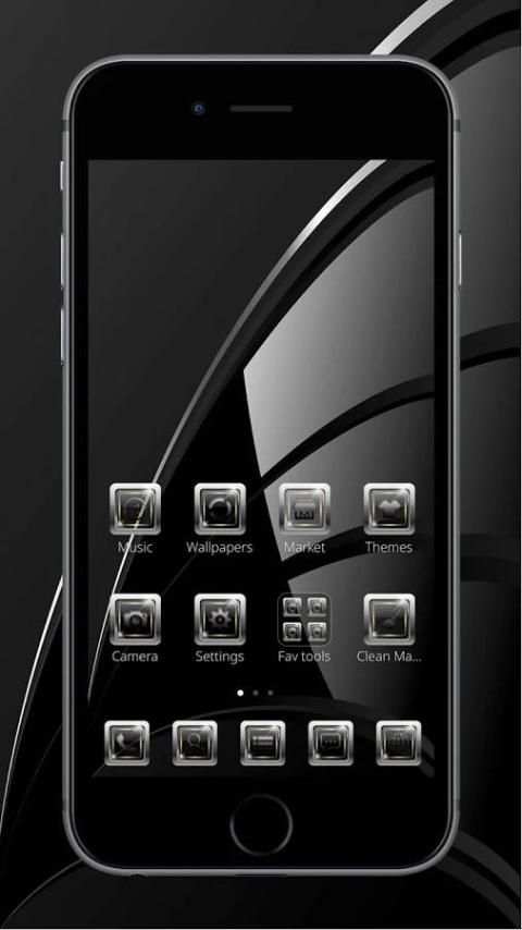Mirror black glass theme Low profile screenshot 3