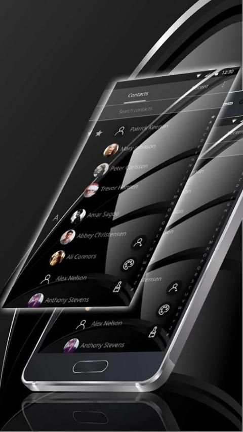 Mirror black glass theme Low profile screenshot 1