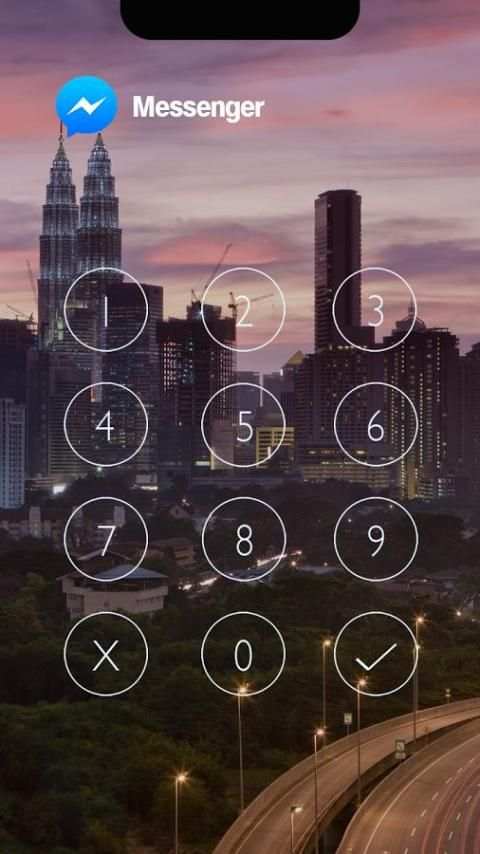 Messenger Lock (X City Theme) screenshot 1