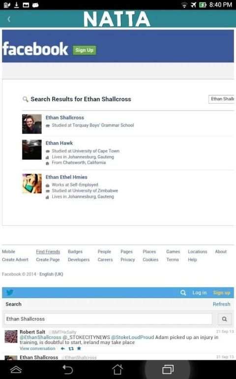 Natta - Social Network Search screenshot 2