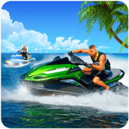 Jet boat racing 3D: water surfer driving game आइकन