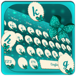 Turquoise Polka Dot keyboard Theme icon