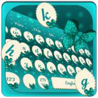 Turquoise Polka Dot keyboard Theme