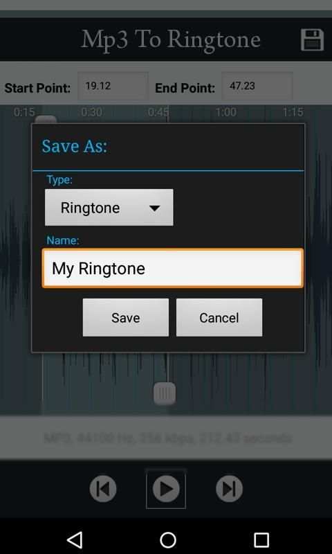 Mp3 to Ringtone screenshot 1