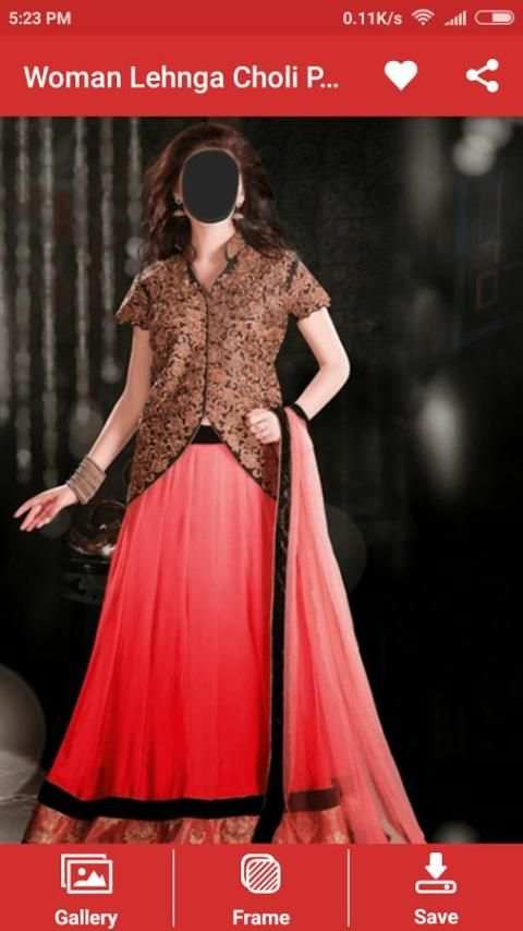 Woman Lehnga Choli Photo Montage скриншот 5