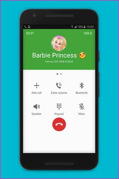 Fake Call Barbie Princess screenshot 1
