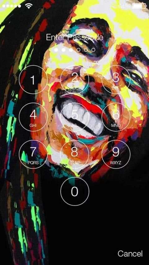 Bob Marley App Lock Screen 2 تصوير الشاشة