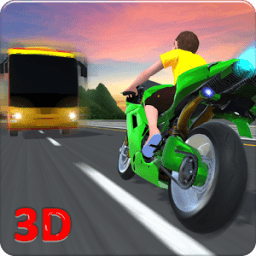 Kids School Highway Traffic Bike Racing أيقونة