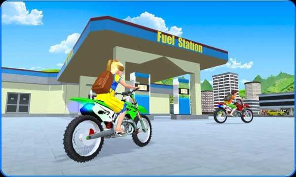 Kids School Highway Traffic Bike Racing screenshot 14