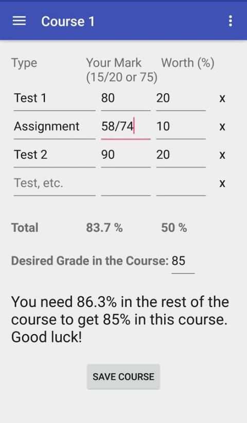 Grade Calculator скриншот 9