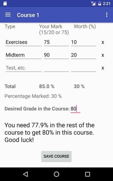 Grade Calculator скриншот 1