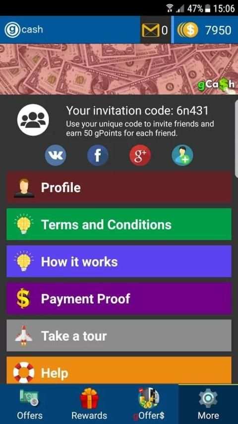 G Cash: Earn Free Paypal Money, Gift Cards & More स्क्रीनशॉट 1