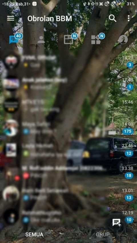 BBM TRANSPARAN THEME screenshot 1