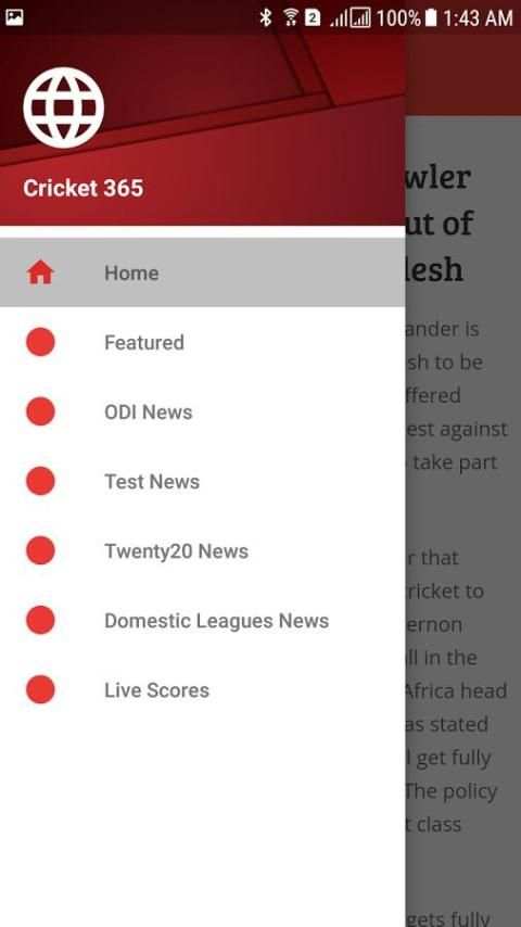 Cricket Live 365 screenshot 1