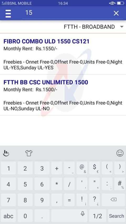 BSNL Tariffs screenshot 2