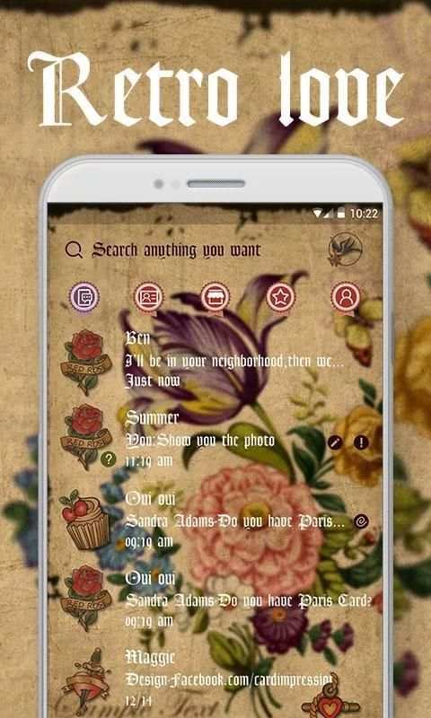 GO SMS RETRO LOVE THEME screenshot 5