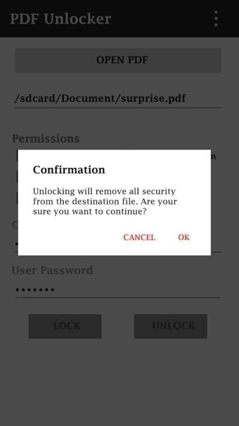 PDF Unlock Password Protected Files screenshot 1