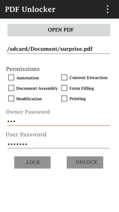 PDF Unlock Password Protected Files screenshot 3