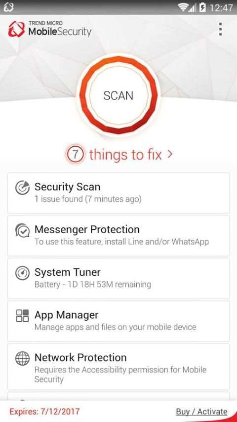 Mobile Security & Antivirus 8 تصوير الشاشة