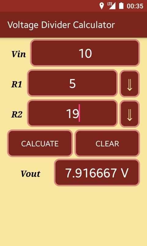 Voltage Divider Calculator скриншот 1