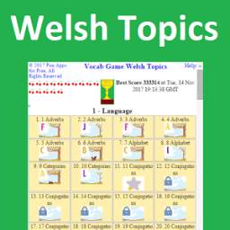 Vocab Game Welsh Topics